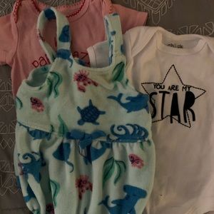 3 baby girl Onesies
